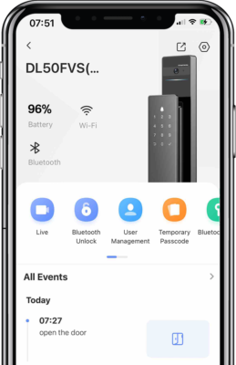 Aplikasi EZVIZ untuk mengontrol DL50FVS Smart Lock